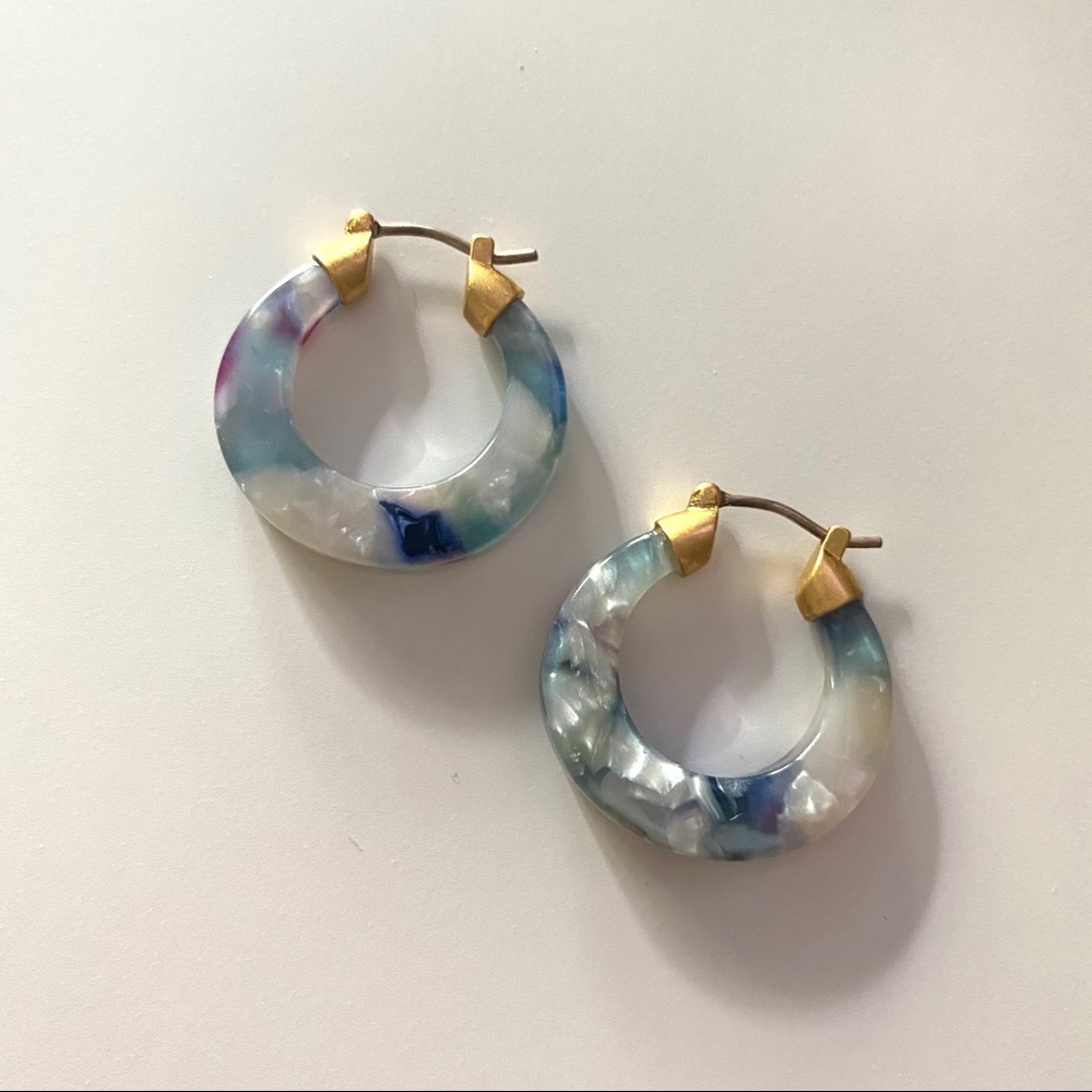 Madewell Acetate Hinged Post Hoop Earrings